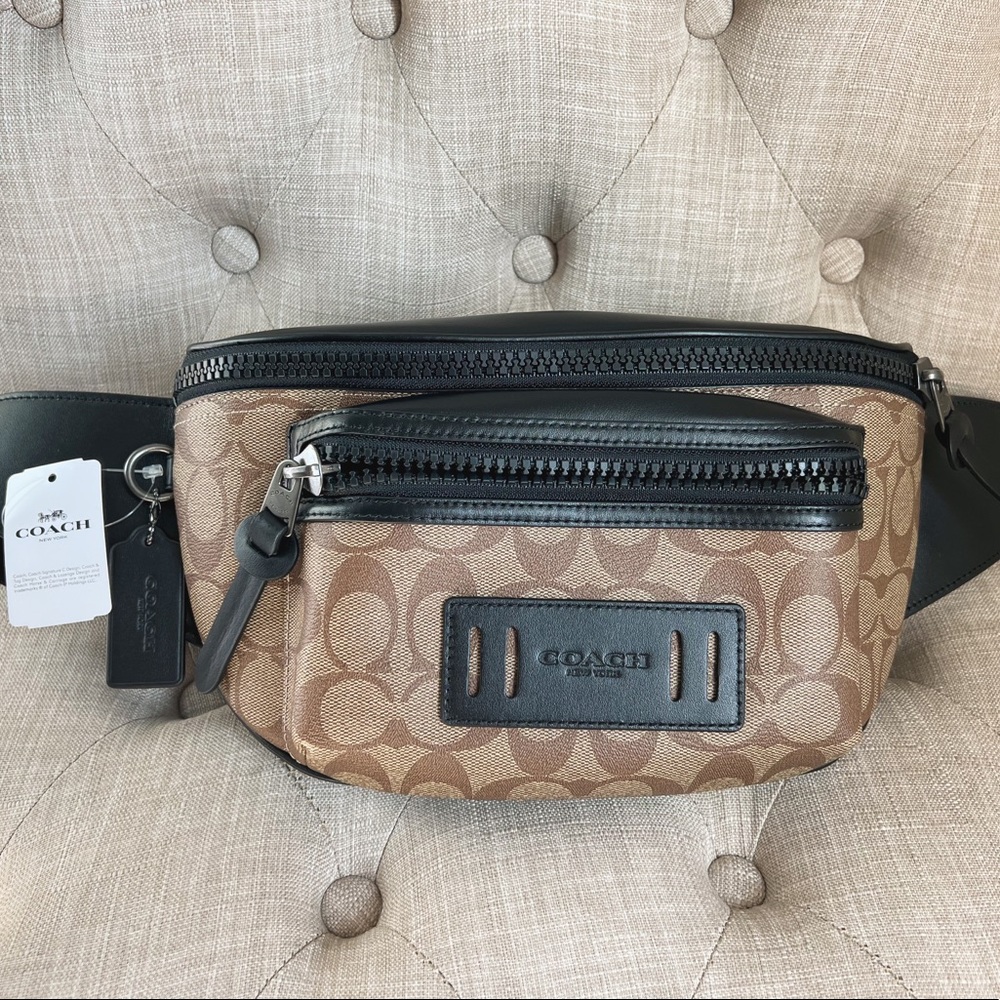 Coach Terrain Belt Bag Signature Tan Color